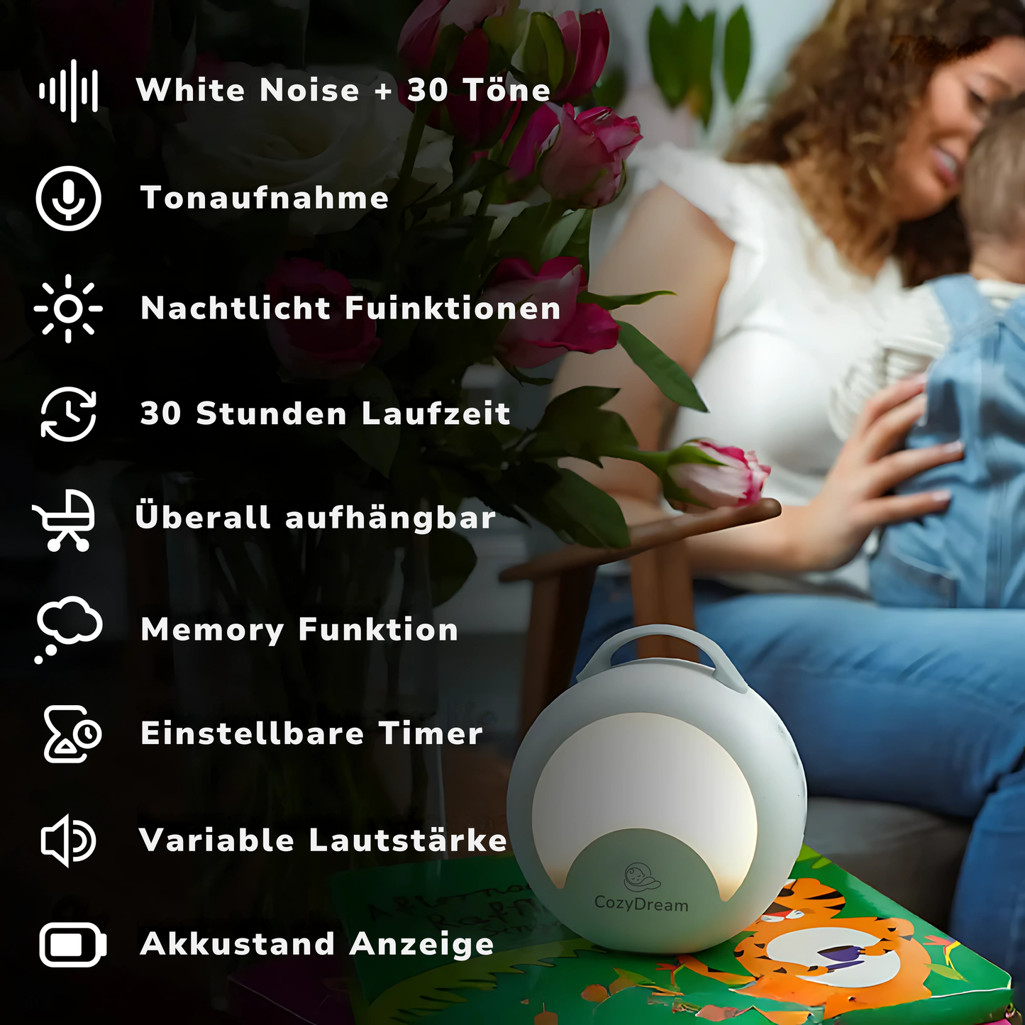 White Noise Machine mit Nachtlicht